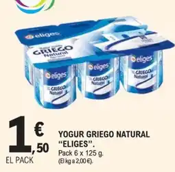 E.Leclerc Eligés yogur griego natural oferta