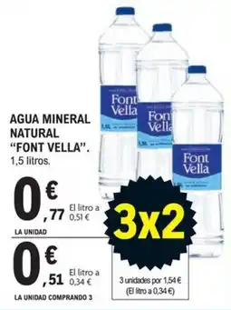 E.Leclerc Font Vella agua mineral natural oferta