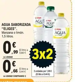 E.Leclerc Eliges agua saborizada manzana o limón oferta