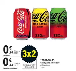 E.Leclerc Coca-Cola cherry zero, limón zero o lima zero oferta