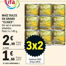 E.Leclerc Eliges maíz dulce en grano oferta
