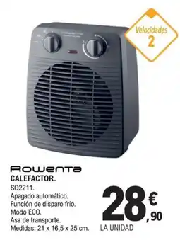 E.Leclerc Rowenta calefactor. so2211. oferta