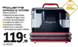 E.Leclerc Rowenta aspirador de tapiceria in5012 clean it oferta