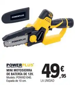 E.Leclerc Powerplus mini motosierra de batería de 12v. modelo: powxg1040. oferta