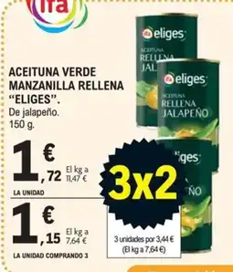 E.Leclerc eliges aceituna verde manzanilla rellena oferta