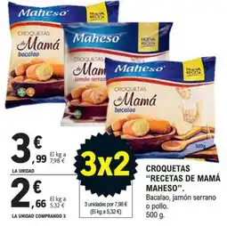 E.Leclerc Maheso croquetas de Mamá oferta