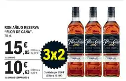 E.Leclerc Flor de Caña ron añejo reserva oferta