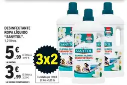 E.Leclerc Sanytol desinfectante ropa líquido oferta