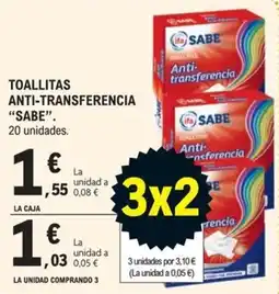 E.Leclerc sabe toallitas anti-transferencia oferta