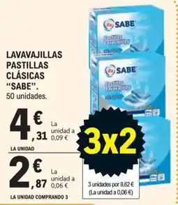 E.Leclerc Sabe pastillas lavavajillas clásicas oferta