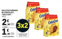 E.Leclerc ColaCao galletas bañadas de chocolate oferta