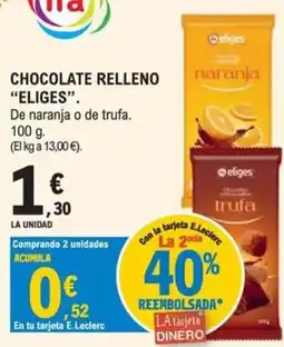 E.Leclerc Eliges chocolate relleno oferta