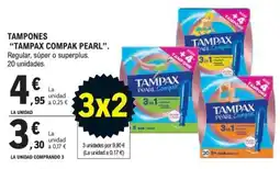 E.Leclerc Tampax tampones compak pearl oferta