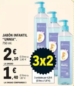 E.Leclerc Unnia jabón infantil oferta