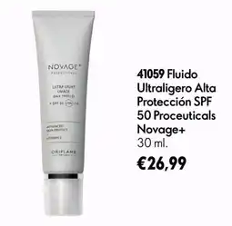 Oriflame Novage+ Fluido Ultraligero Alta Protección SPF 50 oferta
