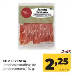 Alimerka Cor leyenda lonchas extrafinas de jamón serrano oferta