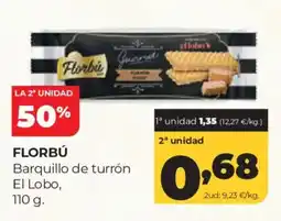 Alimerka Florbú barquillo de turrón oferta