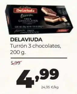Alimerka Delaviuda turrón 3 chocolates oferta