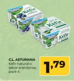 Alimerka C.L. Asturiana Kéfir natural o sabor arándanos oferta