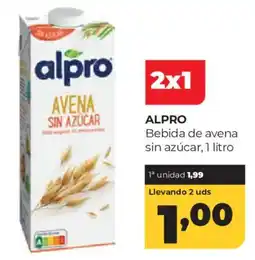 Alimerka Alpro bebida de avena sin azúcar oferta