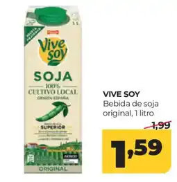 Alimerka Vive soy bebida de soja original oferta