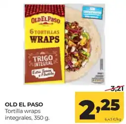 Alimerka Old el paso tortilla wraps integrales oferta