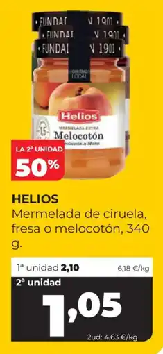 Alimerka Helios mermelada de ciruela, fresa o melocotón oferta