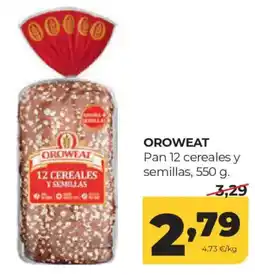 Alimerka Oroweat pan 12 cereales y semillas oferta
