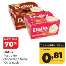 Alimerka Dalky postre de chocolate o fresa oferta