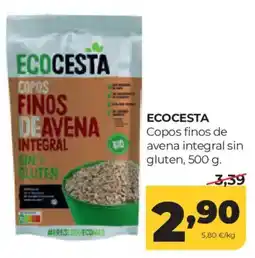 Alimerka Ecocesta copos finos de avena integral sin gluten oferta