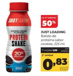 Alimerka Just loading batido de proteína sabor cookies oferta