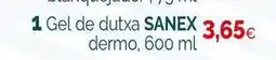 Condis Sanex - 1 gel de dutxa dermo oferta