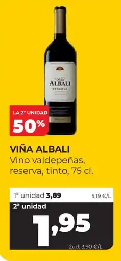 Alimerka Viña Albali vino valdepeñas reserva tinto oferta