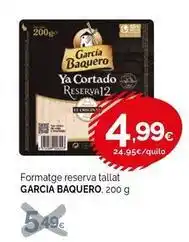Condis García baquero - formatge reserva tallat oferta