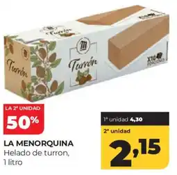 Alimerka La Menorquina helado de turron oferta