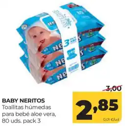 Alimerka Baby Neritos toallitas húmedas para bebé aloe vera oferta