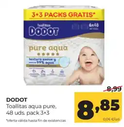 Alimerka Dodot toallitas aqua pure oferta