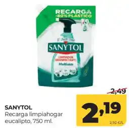 Alimerka Sanytol recarga limpiahogar eucalipto oferta