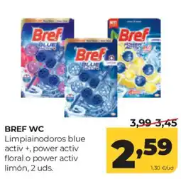 Alimerka Bref wc limpiainodoros blue activ +, power activ floral o power activ limón oferta