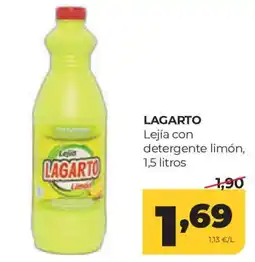 Alimerka Lagarto lejía con detergente limón oferta