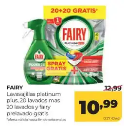 Alimerka Fairy lavavajillas platinum plus oferta
