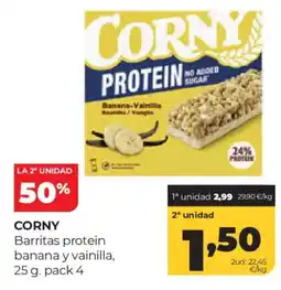 Alimerka Corny barritas protein banana y vainilla oferta