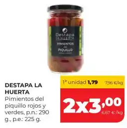 Alimerka Destapa la huerta pimientos del piquillo rojos y verdes oferta