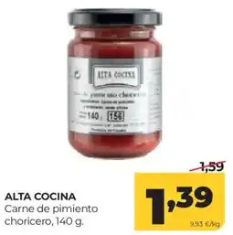 Alimerka Alta cocina carne de pimiento choricero oferta