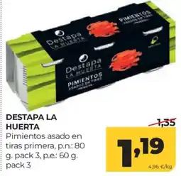Alimerka Destapa la Huerta Pimientos asado en tiras oferta