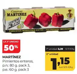 Alimerka Martínez pimientos enteros oferta