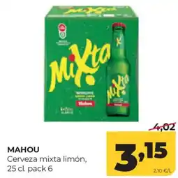 Alimerka Mahou cerveza mixta limón oferta