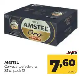 Alimerka Amstel cerveza tostada oro oferta