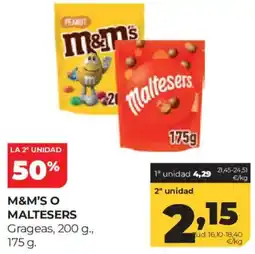 Alimerka M&M'S O MALTESERS oferta