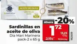 Dia Dia mari marinera - sardinillas en aceite de oliva oferta